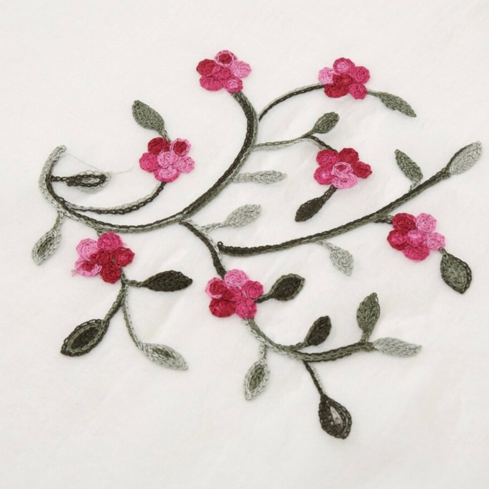 Flower Embroidered Scarf #43 - Picture 2 of 2